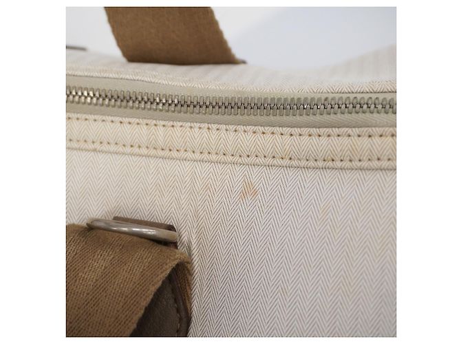 Hermès Trasportino per cani Hermes in beige e bianco - vista 8