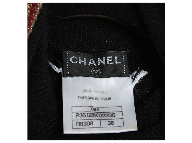Chanel 2009 Schwarzer Kaschmir-Pullover mit Rollkragen FR38 UK10 US8 - Ansicht 4