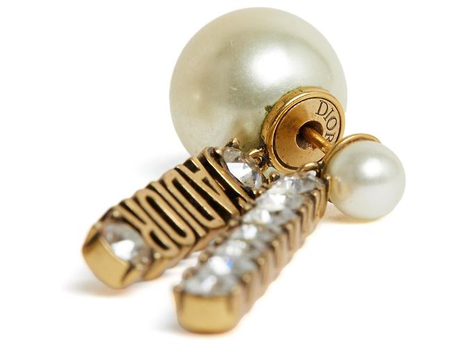 Orecchini Tribali J Adior Dorati Christian Dior Perle D'oro - vista 4