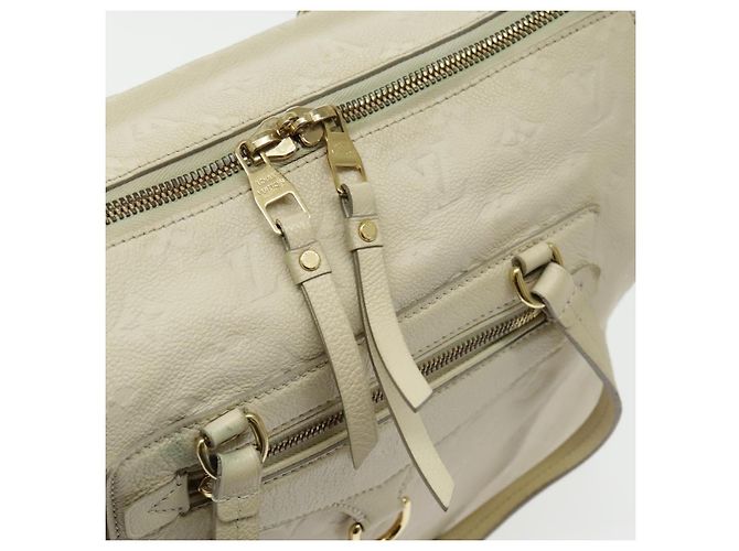 LOUIS VUITTON Borsa Tote Lumineuse PM Monogram Empreinte Neige M93411 Auth fm3942 Bianco - vista 19