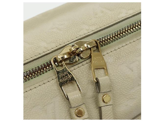 LOUIS VUITTON Borsa Tote Lumineuse PM Monogram Empreinte Neige M93411 Auth fm3942 Bianco - vista 20