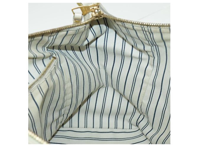 LOUIS VUITTON Borsa Tote Lumineuse PM Monogram Empreinte Neige M93411 Auth fm3942 Bianco - vista 25