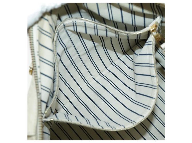LOUIS VUITTON Borsa Tote Lumineuse PM Monogram Empreinte Neige M93411 Auth fm3942 Bianco - vista 27