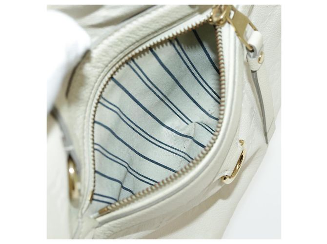LOUIS VUITTON Borsa Tote Lumineuse PM Monogram Empreinte Neige M93411 Auth fm3942 Bianco - vista 30
