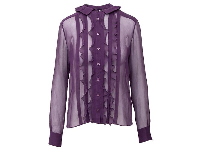 Camicia Moschino Cheap and Chic con canotta Porpora - vista 3