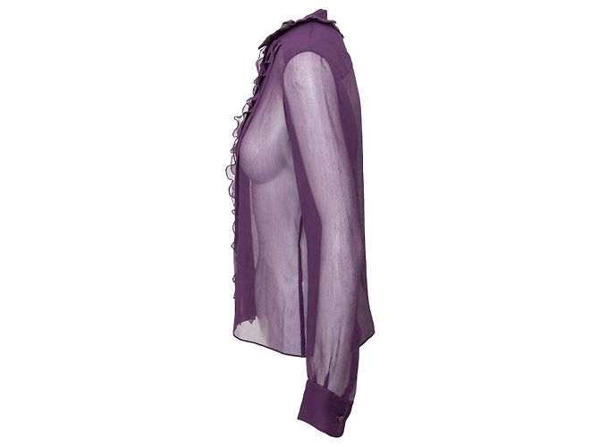 Camicia Moschino Cheap and Chic con canotta Porpora - vista 4