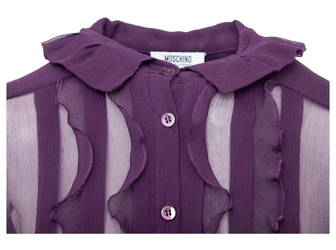 Camicia Moschino Cheap and Chic con canotta Porpora - vista 8