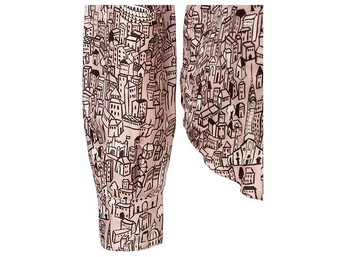 Camisa con estampado de ciudad Moschino Cheap and Chic Multicolor - vista 5