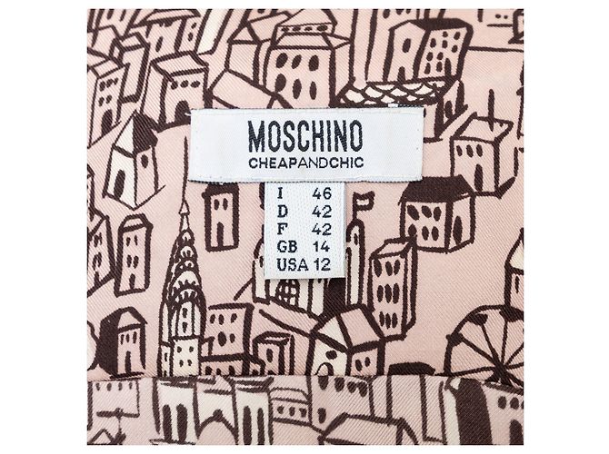 Camisa con estampado de ciudad Moschino Cheap and Chic Multicolor - vista 6