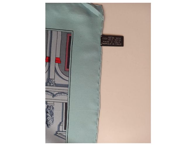 Louis Vuitton Seidentuch Hellblau Paris Monumente - Ansicht 12