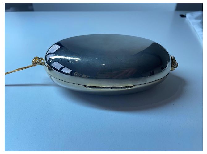 Loewe Clutch Tasche Oval Silber Metall - Ansicht 10