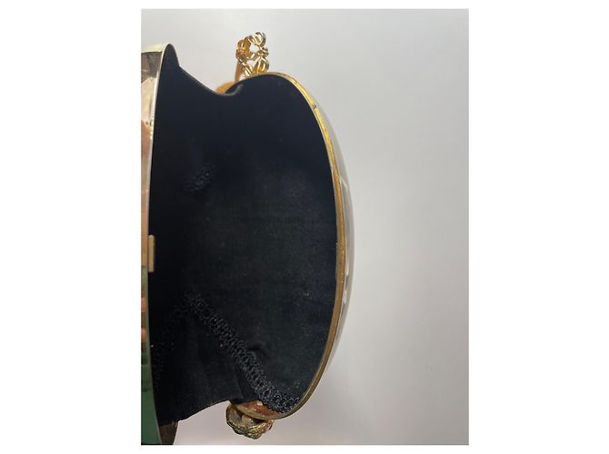 Loewe Clutch Tasche Oval Silber Metall - Ansicht 8