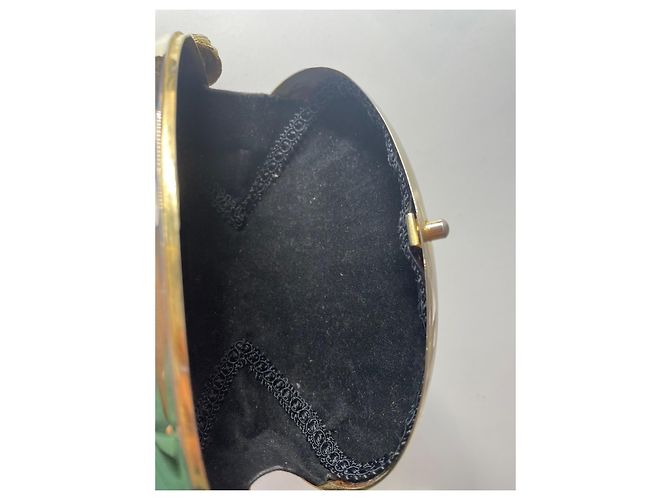 Loewe Clutch Tasche Oval Silber Metall - Ansicht 9