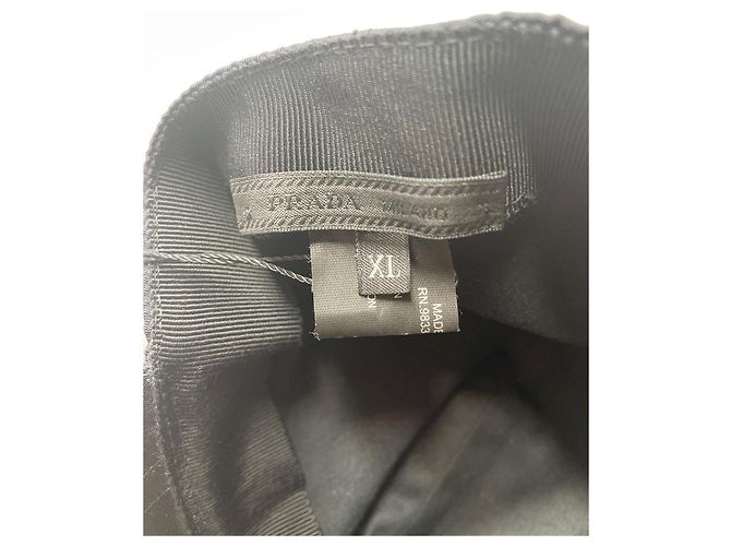 Berretto Prada Nero in Nylon XL - vista 6