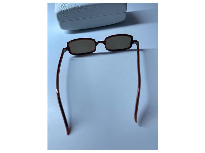 Kenzo Rectangular Sunglasses Brown Pink Plastic - view 3