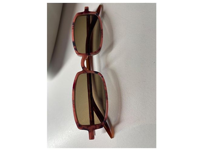 Kenzo Rectangular Sunglasses Brown Pink Plastic - view 4