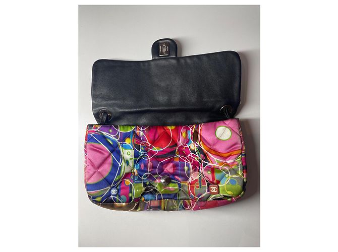 Chanel Schultertasche aus mehrfarbiger Seide Mehrfarben - Ansicht 15