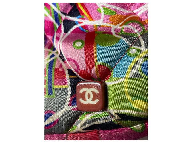 Chanel Schultertasche aus mehrfarbiger Seide Mehrfarben - Ansicht 16