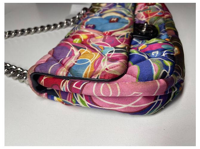 Chanel Schultertasche aus mehrfarbiger Seide Mehrfarben - Ansicht 5