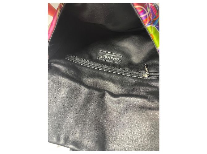 Chanel Schultertasche aus mehrfarbiger Seide Mehrfarben - Ansicht 10