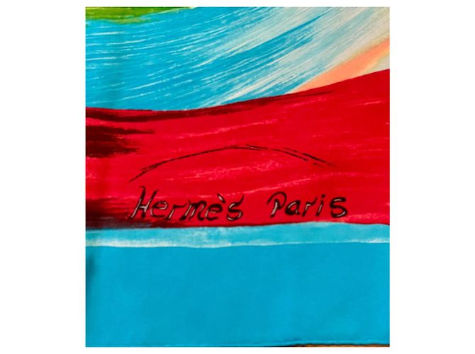 Foulard Hermès Smiles in third millenary Multicolore 90x90 - vista 3