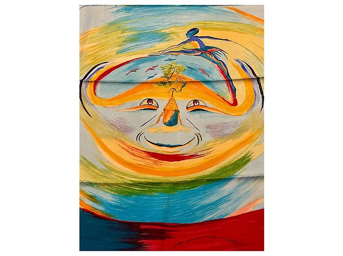 Foulard Hermès Smiles in third millenary Multicolore 90x90 - vista 5