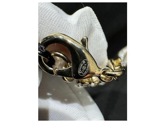 Cambon Chanel Halskette mit Anhänger Flakon Parfüm Strass No.5 2021 Golden Gold hardware - Ansicht 4
