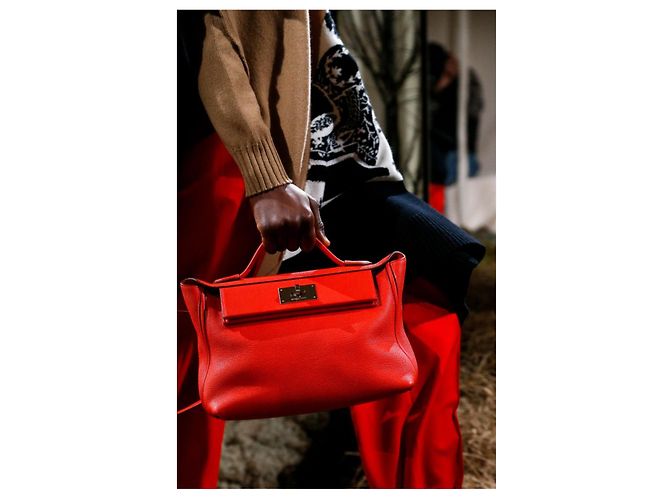 Borsa Hermès 24/24 in pelle Togo Etain Grigio - vista 2