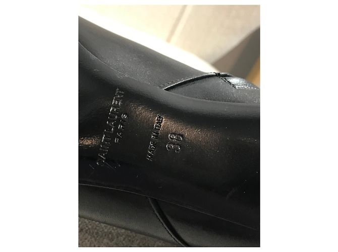 SAINT LAURENT Botines T.EU 38 Cuero Negro - vista 2