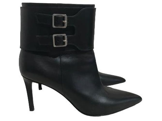 SAINT LAURENT Botines T.EU 38 Cuero Negro - vista 3