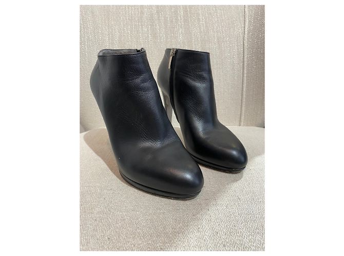 Botines SERGIO ROSSI T.EU 38 Cuero Negro - vista 2
