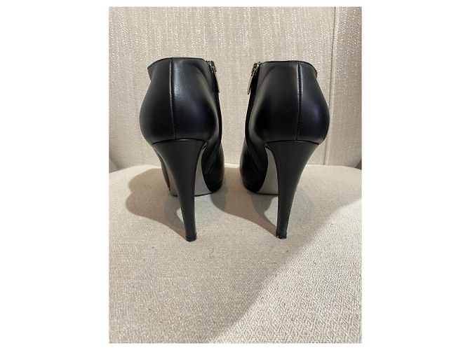 Botines SERGIO ROSSI T.EU 38 Cuero Negro - vista 4