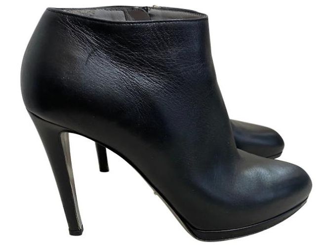 Botines SERGIO ROSSI T.EU 38 Cuero Negro - vista 7
