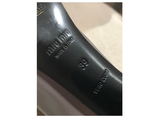 MIU MIU Absätze T.EU 39 Leder Grau - Ansicht 5