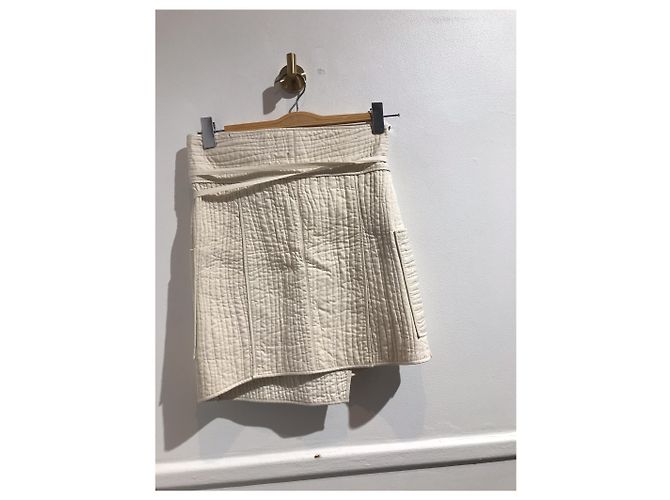 Faldas ISABEL MARANT T.International XS Algodón Beige - vista 2