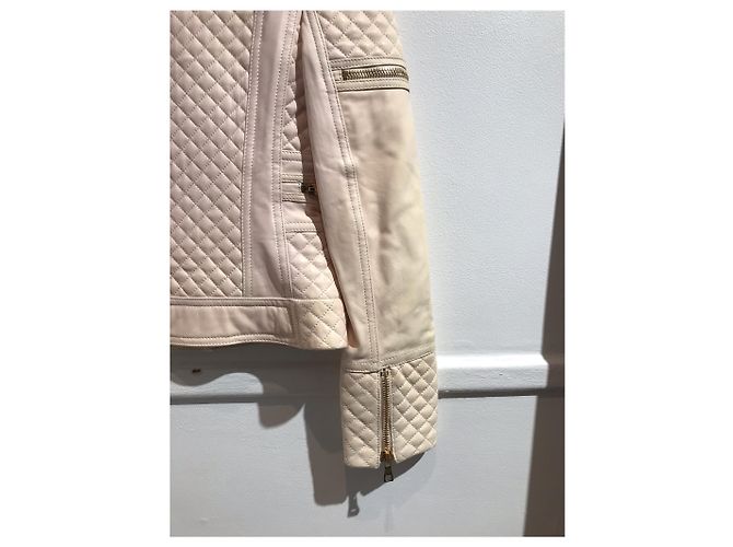 Chaquetas BALMAIN T.Internacional XS Cuero Rosa - vista 4