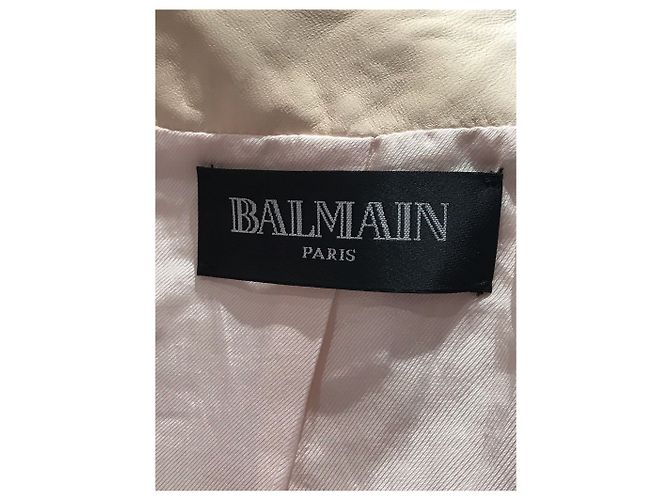 Chaquetas BALMAIN T.Internacional XS Cuero Rosa - vista 6