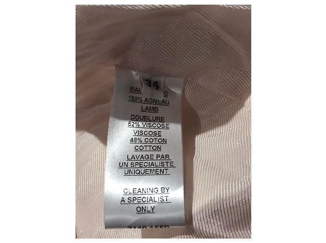 Chaquetas BALMAIN T.Internacional XS Cuero Rosa - vista 7