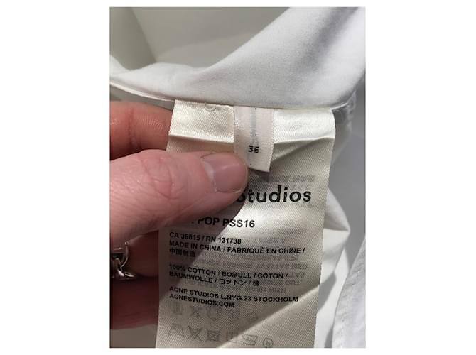 ACNE STUDIOS Tops T.Internacional S Algodón Blanco - vista 5