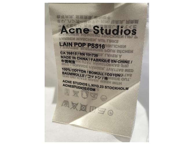 ACNE STUDIOS Tops T.Internacional S Algodón Blanco - vista 6