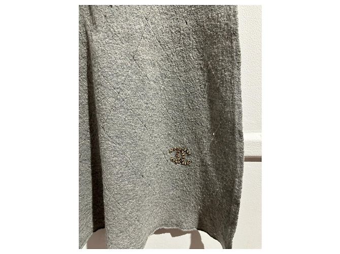 CHANEL Schals T. Wolle Grau - Ansicht 2