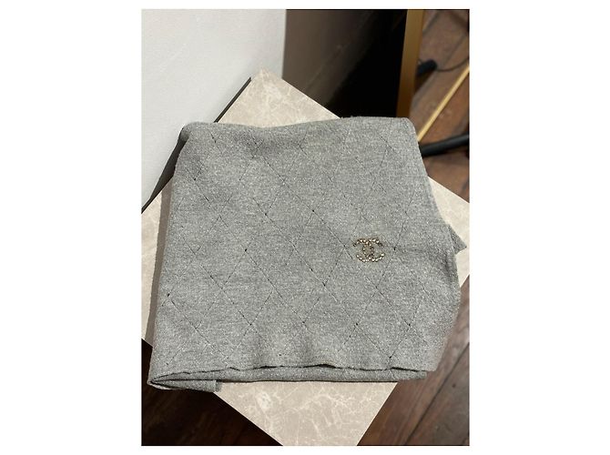 CHANEL Schals T. Wolle Grau - Ansicht 5