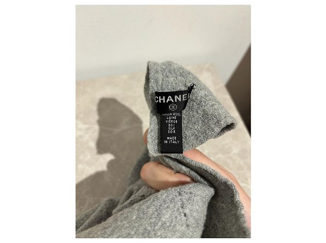 CHANEL Schals T. Wolle Grau - Ansicht 7
