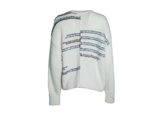 Closed Fechado, malha em off white Branco - vista 2