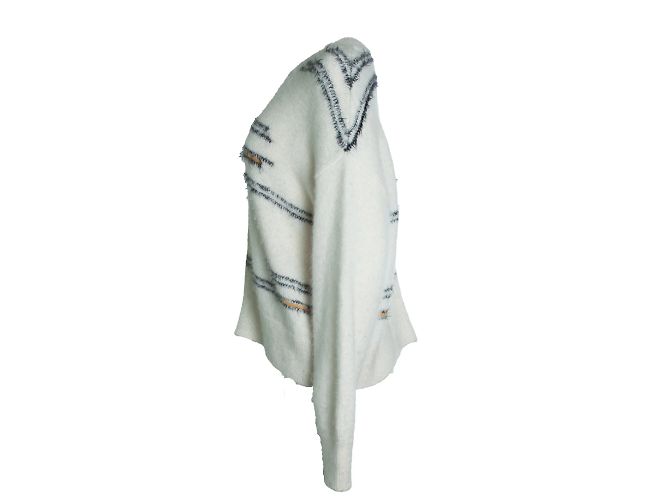 Closed Fechado, malha em off white Branco - vista 4