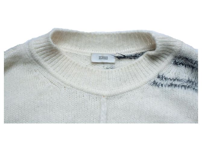 Closed Fechado, malha em off white Branco - vista 5