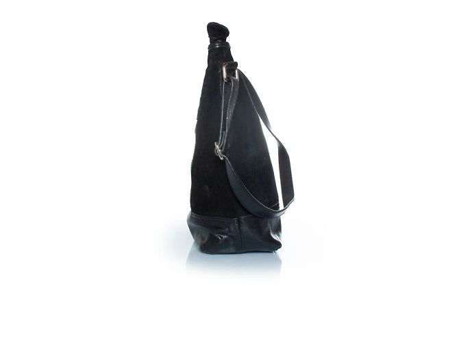 Autre Marque Pascal Morabito, borsa a spalla in suede e pelle Nero - vista 4