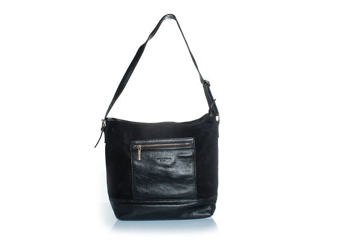 Autre Marque Pascal Morabito, borsa a spalla in suede e pelle Nero - vista 5