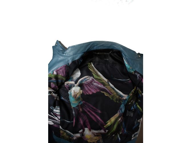 Barbara Bui, Stepplederjacke in Blau - Ansicht 5
