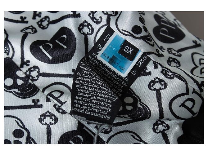 Philipp Plein, Lederjacke mit Stickerei Schwarz - Ansicht 5